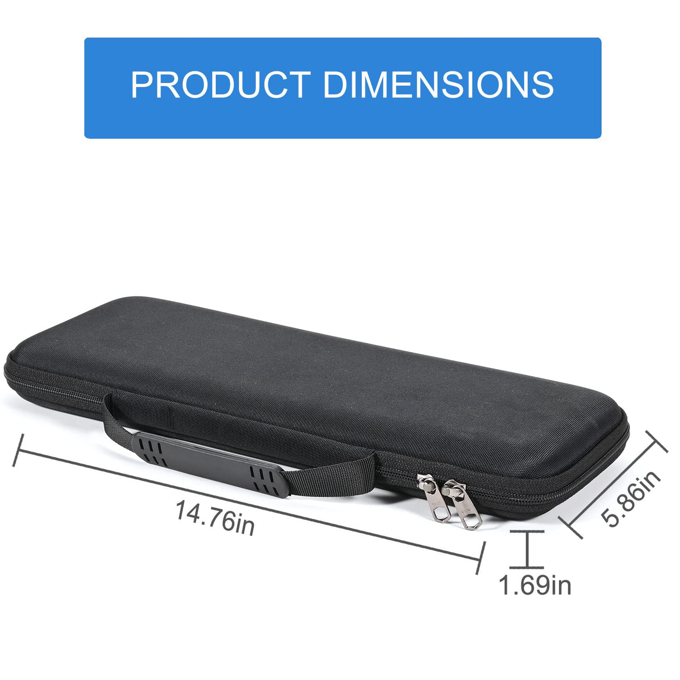 RAIACE Hartschalen-Reisetasche für Logitech K380 Wireless Multi-Device Keyboard und Logitech M350 Mouse Combo. - Schwarz (schwarzes Futter)