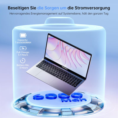 ACEMAGIC 17,3 Zoll Laptop,16GB DDR4 512GB SSD Notebook, N-97 Processor up to 3.6GHz Laptop Computer, WiFi, BT5.0, 3 x USB 3.2,6000mAh Batterie,180° Öffnen und Schließen