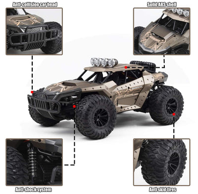 KINSAM Ferngesteuertes Auto für Draußen,2AKKU 1500 Mah 1/16 Rc Auto Offroad ab 6 8 10 Jahre,Volles Proportional 25 KM/H,90min Play, RC Monstertruck Buggy,Rc Car Kinder [Revolutionäre Version 2025]