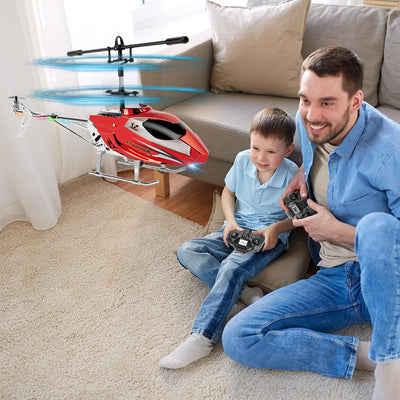 Aolso Hubschrauber RC Helikopter, ferngesteuertes Spielzeug, 3,5 Kanal Indoor fliegendes Spielzeug, Höhenlage Hobby Flugzeug mit Kreisel, Miniflugzeug Geschenk für Kinder und Erwachsene(Rosenrot)