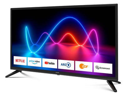 DYON Movie Smart 32 XT 80 cm (32 Zoll) Fernseher (HD Smart TV, HD Triple Tuner (DVB-C/-S2/-T2), Prime Video, Netflix & HbbTV)
