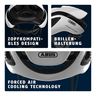 ABUS 77601 Fahrradhelm, Weiß (Polar White), M (52-58 cm)