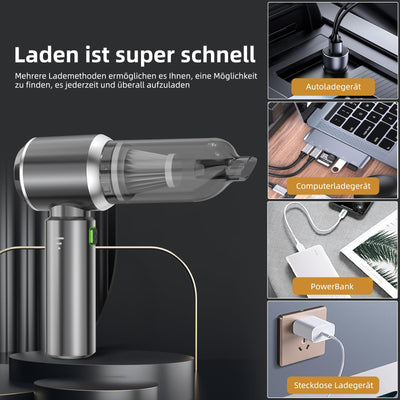 NVKHG Handstaubsauger, Handstaubsauger Akku, 18000Pa Autostaubsauger mit Bürstenloser Motor, 3-Gang Mini Staubsauger, Auto Kabellos Staubsauger für Büro Genutzt, Haus, Küche, Tierhaare
