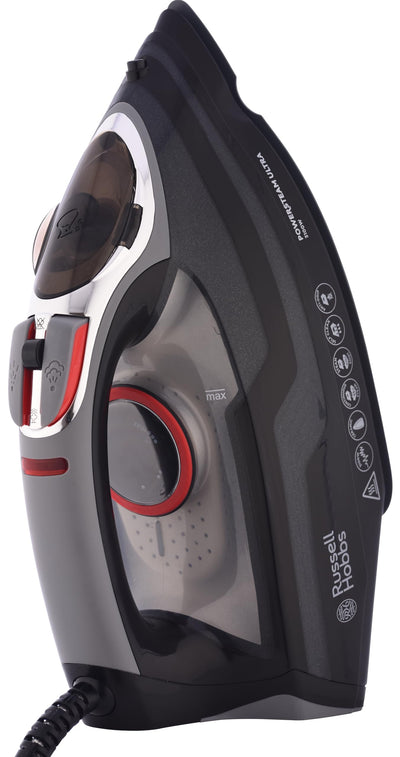 Russell Hobbs Dampfbügeleisen [3100W, 210 g Extra-Dampfstoß] Bügeleisen Power (350ml Wassertank, Keramik Bügelsohle, Selbstreinigungs- & Sprühwasserfunktion, Antikalk & Tropfstopp, 70g/min) 20630-56