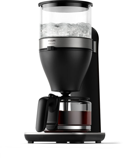 Philips Filterkaffeemaschine – 1.25L-Fassungsvermögen, bis zu 15 Tassen, Boil & Brew, schwarz/silbern (HD5416/60) & HD2637/90 Toaster, 7 Stufen, Brötchenaufsatz, Stopp-Taste, 1000 W, schwarz/edelstahl