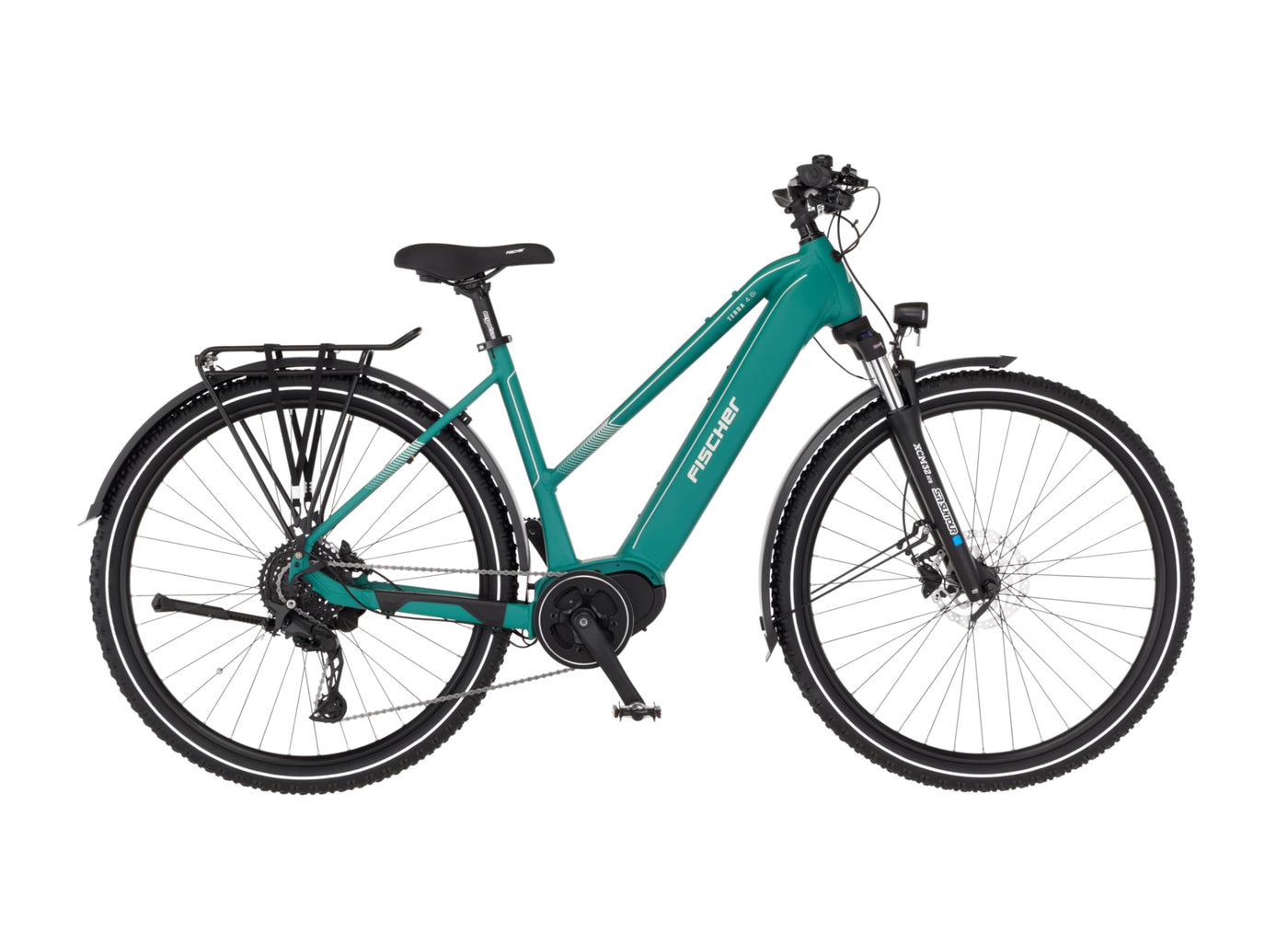 FISCHER E-Bike ATB Terra 4.0i Elektrofahrrad für Damen und Herren, RH 45, Mittelmotor 80, 36 V Akku