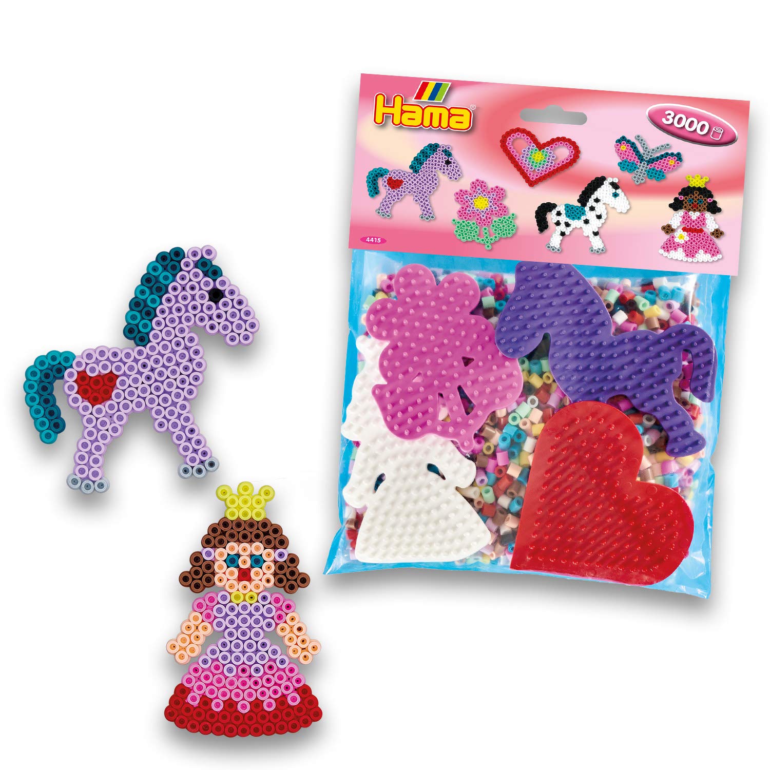 Hama Perlen Hama Perlen 4415 Set für Spielgruppen mit ca. 3.000 bunten Midi Bügelp ...