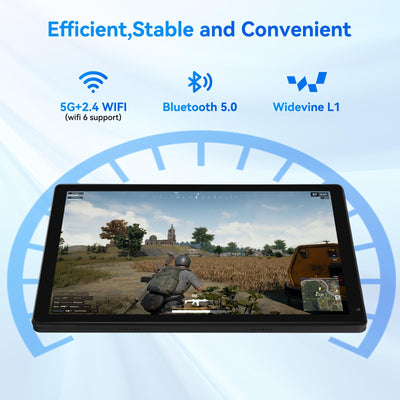 Ainmel Tablet 10 Zoll (2025), Android 14 Tablet 10.36 Zoll Octa-Core,1280x800 IPS,16GB RAM 128GB ROM 1TB TF, 5G WiFi 6, Bluetooth 5.0, 5000mAh, 5MP+8MP, Widevine L1,Schwarz