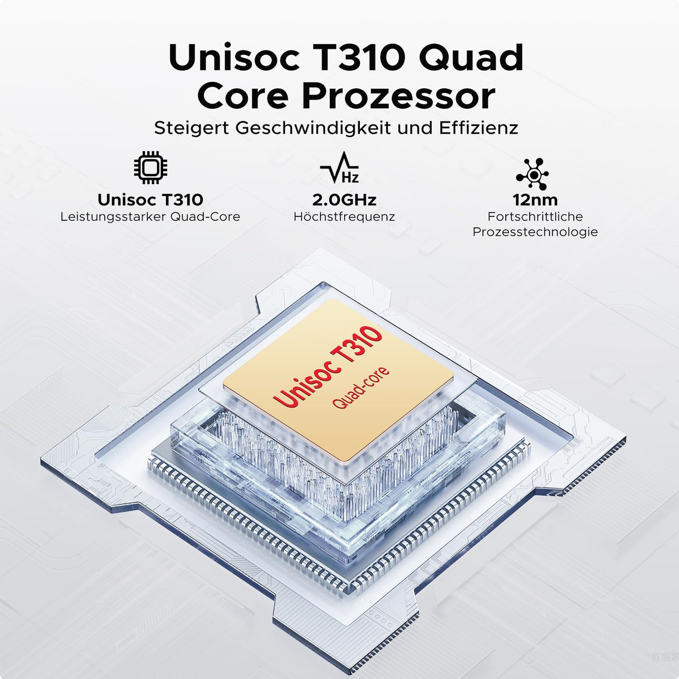 DOOGEE Tab A9 Tablet 10 Zoll Android 15, 12GB RAM+64GB ROM(TF 2TB) Gaming Tablet, 6580mAh, Unisoc T310, Dual Speaker, 5G WiFi, 8MP Kamera, Type-C, GMS, Bluetooth 5.0, Face ID, 3.5mm Kopfhöreranschluss