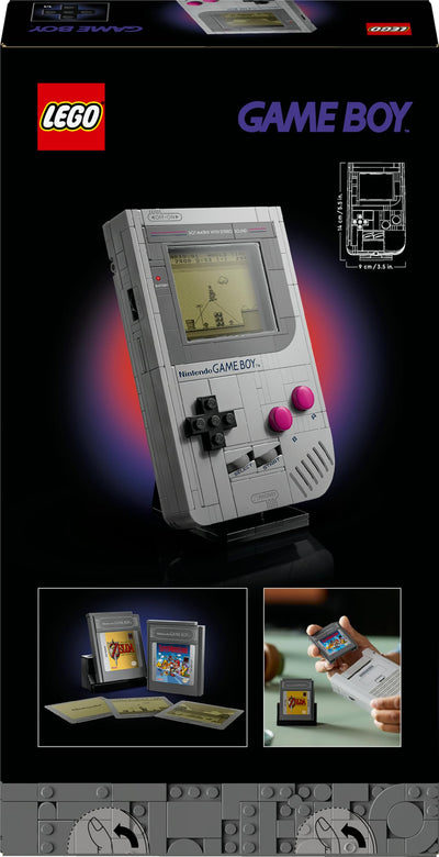 LEGO Super Mario Game Boy - Spielzeug für Erwachsene - Nintendo Deko mit 2 Modulen inkl. Zelda & einem Stand - Retro Modellbau zum Ausstellen - Kreativer Baukasten - Geschenk für Gaming Fans - 72046