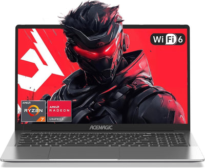 ACEMAGIC Gaming Laptop, Ryzen™ 7 7735HS,Bis zu 4,8 GHz,16GB RAM 512GB SSD,16 Zoll FHD Display Computer,Tastiera Retroilluminata Laptop,WiFi-6,Metal Housing