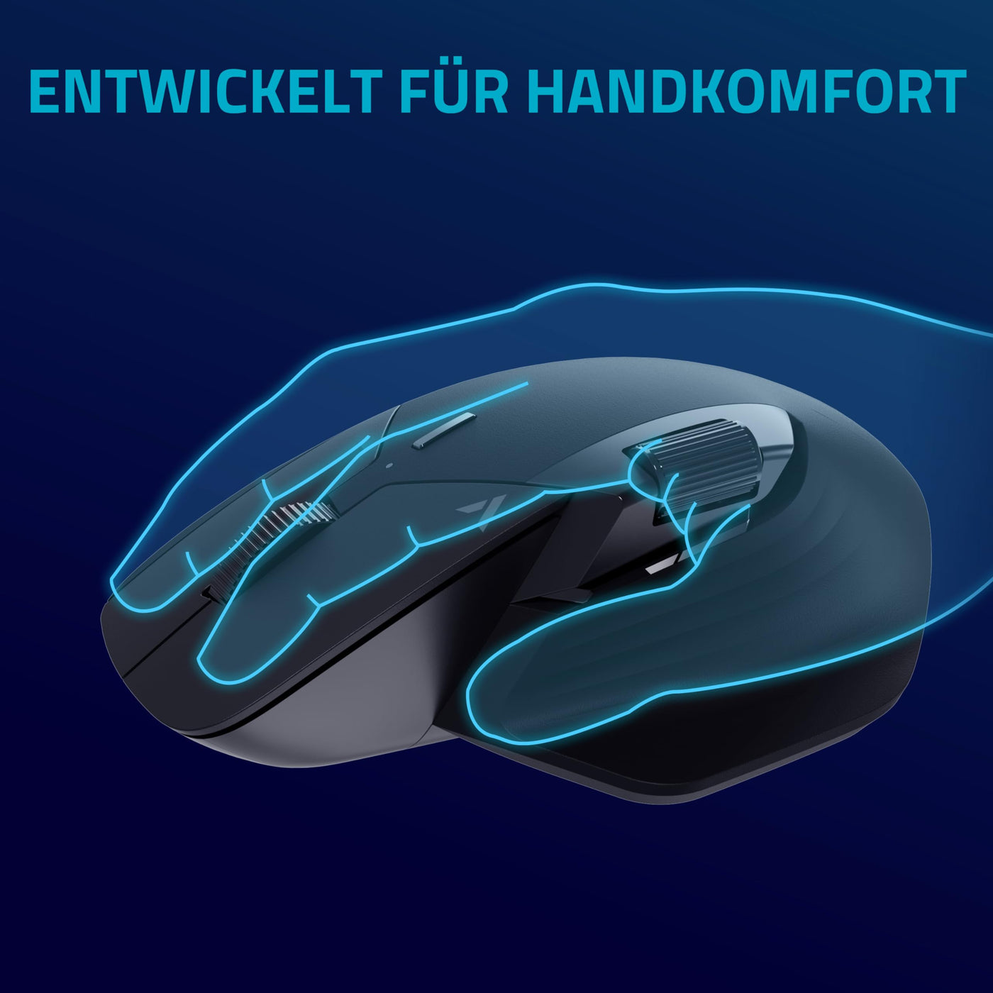 Rapoo VT0PRO kabellose 2,4 GHz High-Performance Gaming-Maus mit 26000 DPI optischem Sensor, 50 G Beschleunigung, 650 IPS, bis zu 160h Akkulaufzeit, PC/Mac - Schwarz