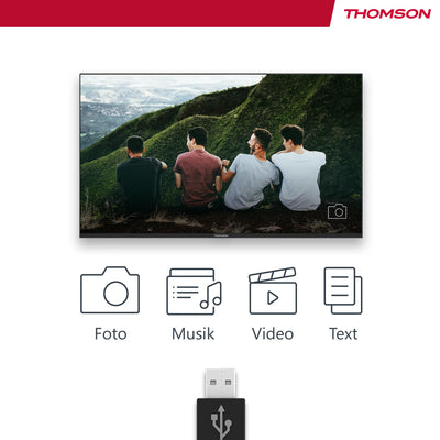 Thomson 40 Zoll (101 cm) LED Full HD Smart Android TV, Google Assistant, Wi-Fi, Dolby Digital, Bluetooth, Triple-Tuner (Kabel/Satellit/Antenne), HDMI, CI+, A+ Panel – 40FA2S13