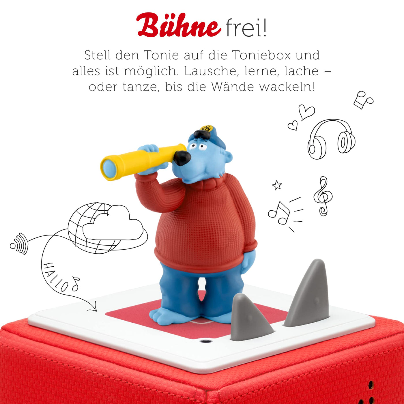 tonies Hörfigur für Toniebox, Käpt'n Blaubär – Seemannsgarn, Hörspiel für Kinder mit zehn lustigen Geschichten, ab 4 Jahren, Spielzeit ca. 50 Minuten