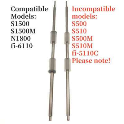 OKLILI PA03586-K983 PA03586-K984 Scanner Papiervorschubrolle & Ausgangsrolle mit Schaft, kompatibel mit Fujitsu S1500 S1500M fi-6110 N1800