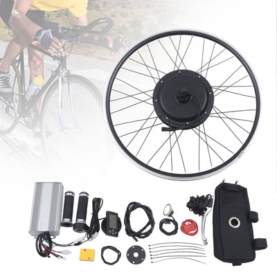 SHZICMY 26 Zoll Elektro-Fahrrad Kit mit LCD 1500W Elektrofahrrad Umbausatz Hinterrad Motor E-Bike Conversion Kit 48V