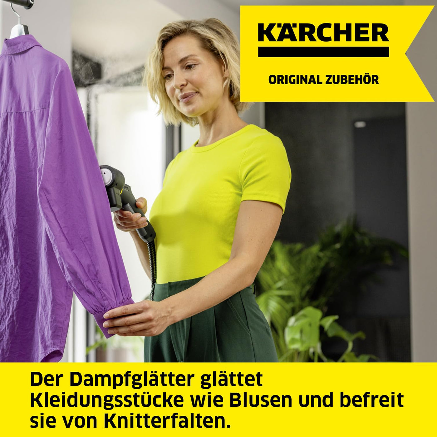 Kärcher Dampfglätter, Kunststoff, passend für alle Kärcher Dampfreiniger, besonders trockener und heißer Dampf, schwarz