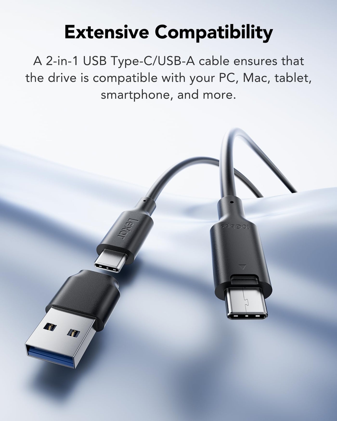 Lexar ES3 Externe SSD 1TB, USB 3.2 Gen2 Portable SSD, bis zu 1050 MB/s Lesen, 1000 MB/s Schreiben, Tragbare SSD für iPhone15-Serie/Mac/PS5/XBOX/Laptop/PC und Spielkonsole (LES3XXX001T-RNSNG)