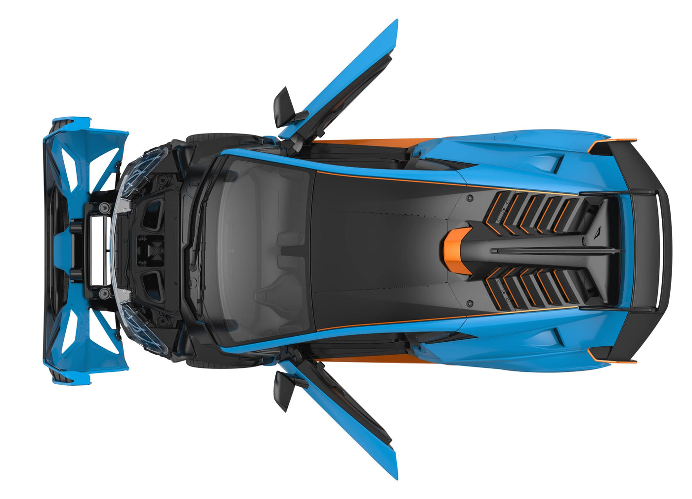 JAMARA Lamborghini Huracán STO 1:14 2,4GHz - offiziell lizenziert, ca 1 Std Fahrzeit, ca. 11 Km/h, perfekt nachgebildete Details, detaillierter Innenraum, LED Licht, 402100, Blau