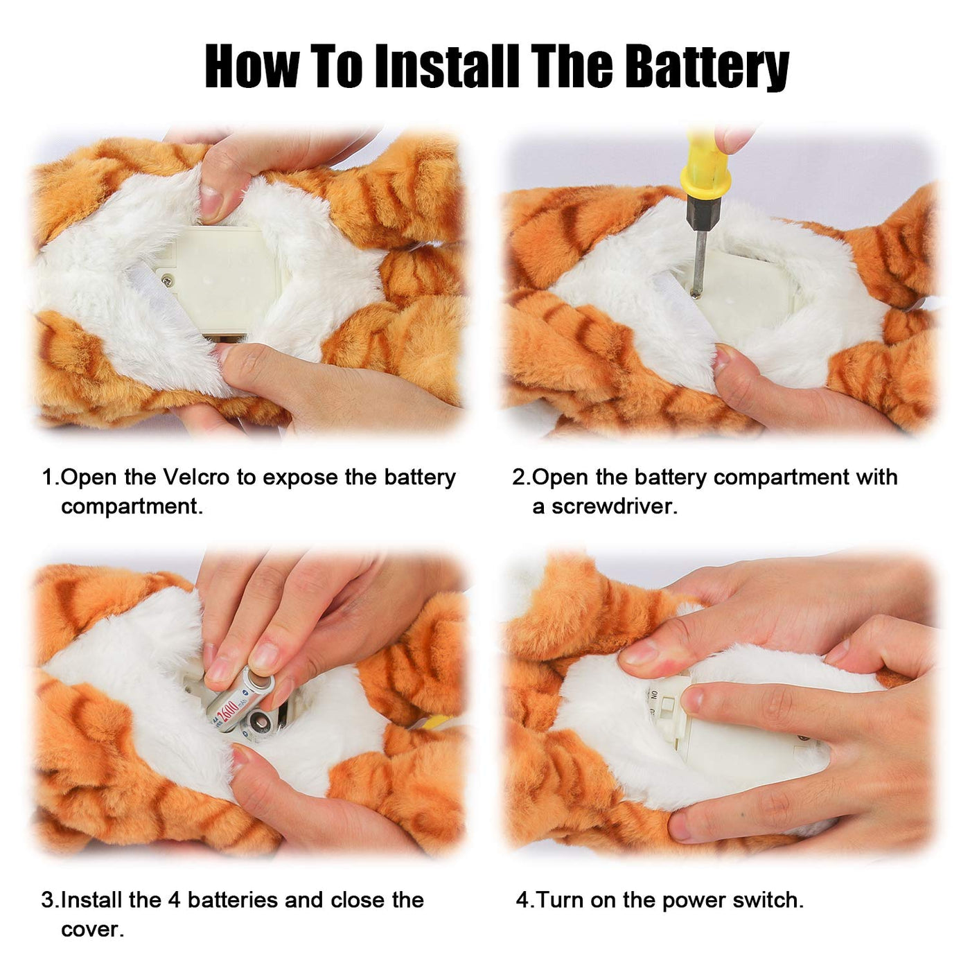 Smalody Interactive Plüschtiere, Neuheit Sound Control Elektronische Katze Elektronische Haustiere Roboter Katze Geschenk für Kinder