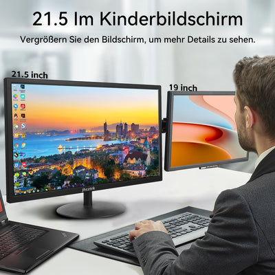 PC Gaming Monitor 21,5 Zoll Computerbildschirm 75Hz, Full HD 1920 x 1080p Business Bildschirm LED Desktop Monitor, Computer Monitor mit HDMI und VGA Anschlüssen, VESA kompatibel, Augenschutz, flimme