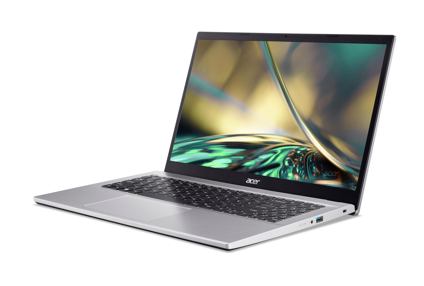 Acer Aspire 3 (A315-59-72MF) Laptop | 15,6" FHD IPS Display | Intel Core i7-1255U | 16 GB RAM | 512 GB SSD | Intel Iris Xe Grafik | Windows 11 | QWERTZ Tastatur | Silber
