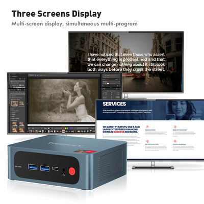 TRIGKEY Mini PC 5850U (bis zu 4,4 GHz) Gaming Mini PC AMD Ryzen 7 32 GB DDR4 1 TB NVME SSD Triple Display HDMI+DP+Typ-C (Video & Daten)/WiFi-6/BT5.2/USB3.2 * 3