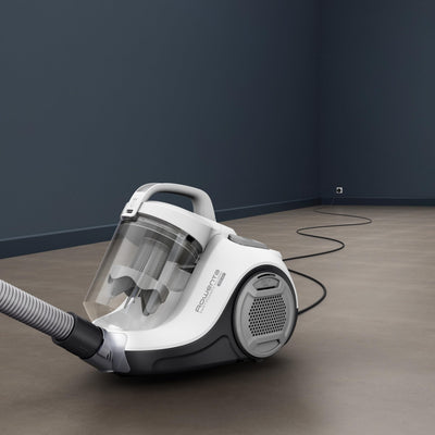 Rowenta RO2917 Swift Power Cyclonic, Bodenstaubsauger ohne Beutel, Weiß, 900 W, 1.2 liters, 77 Dezibel