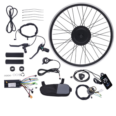 WindWilder 27.5 Zoll E-Bike Umbausatz 36V 500W Vorderrad Elektrofahrrad Umbausatz, Ebike Kit mit LCD Praktisches Display, Elektro-Fahrrad Umbausatz