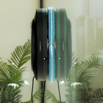 Cecotec Robot Fensterreiniger Conga Windroid 1090 Double Spray Connected 3in1; Sprüht, reinigt und trocknet, Doppelspray, APP, Fernbedienung, 8Modi, Aktionsradius 7,5m, Sicherheitskordel, Reinigungsse
