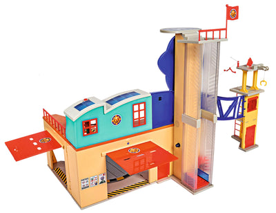 Simba 109252577 - Feuerwehrmann Sam Mega Feuerwehrstation XXL große Feuerwehrwache inklusive Sam Spielfigur, mit Licht, Sound und Funkgerät, für Kinder ab 3 Jahren[Exklusiv bei Amazon]