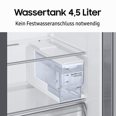 Samsung Side-by-Side-Kühlschrank mit Gefrierfach, 178 cm, 635 l, AI Energy Mode, Wasser- und Eisspender, No Frost+, Premium Black Steel, RS6GA854CB1/EG