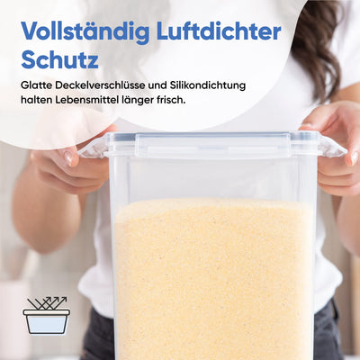 Chef’s Path 6,5L Groß Vorratsdosen Mit Deckel, BPA Frei Luftdichte Aufbewahrungsbox Küche, Fur Müsli Spaghetti Zucker Mehl Aufbewahrung, 2er Behälter, Kreidemarker und Etiketten