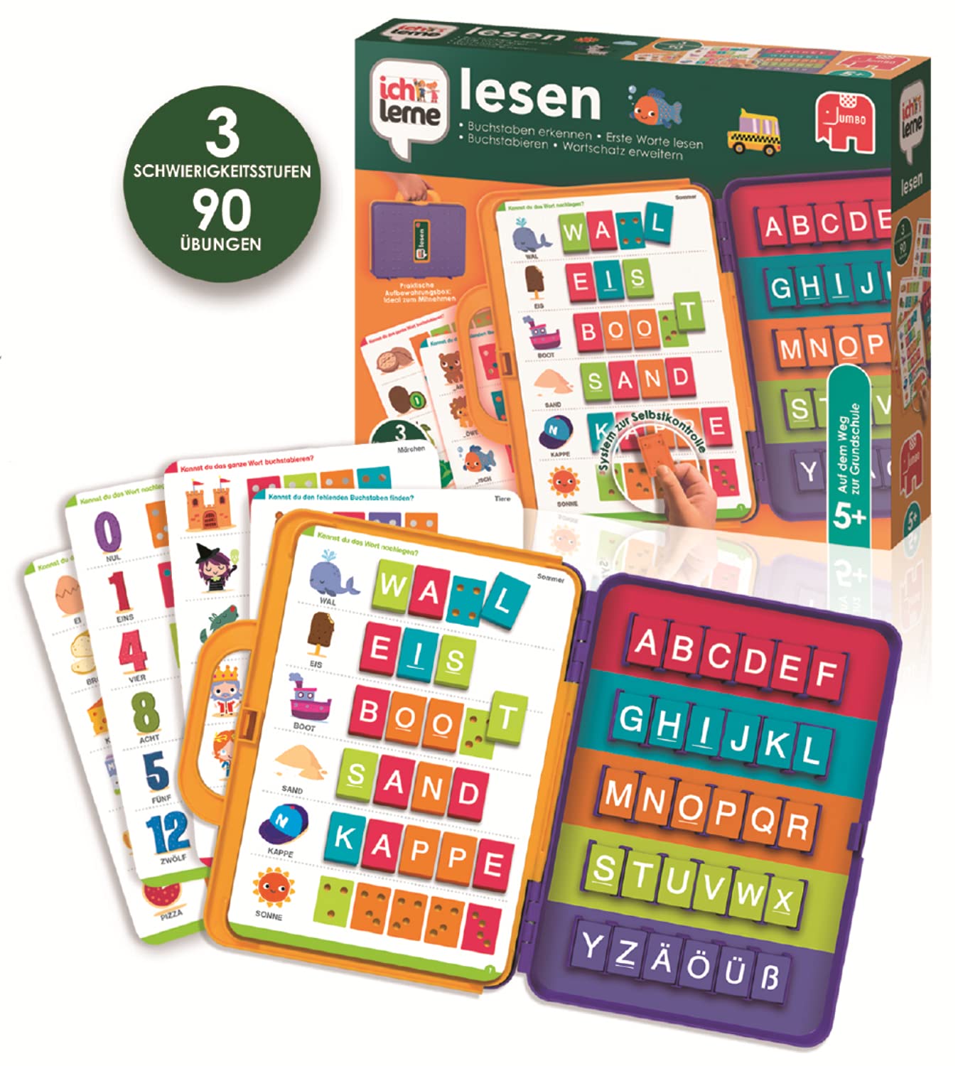Jumbo Spiele - Ich lerne Lesen - Lernspiele ab 5 Jahren - für 1 Spieler - Vorschule Kindergarten