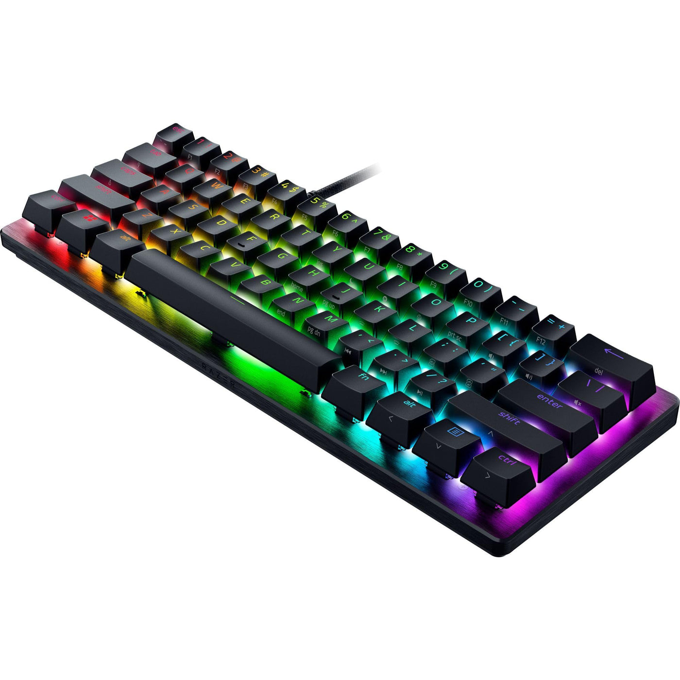 Razer Huntsman V3 Pro Mini - Analoge optische E-Sport-Tastatur im 60% Format Snap Tap & Rapid Trigger (Schnell-Feuer Modus, Mehrzweck Tasten, Doubleshot-PBT-Tastenkappen) DE-Layout | Schwarz