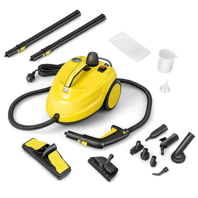 SOARS Dampfreiniger mit 13 Zubehör, Dampfdruck: 5 bar, Max. 160 ℃, Aufheizzeit: 8 min., Leistung: 2000 W, Flächenleistung: 108 m², Tank: 1,8 L, Dampfzeit ca. 30 Min, Dampfreiniger für alles