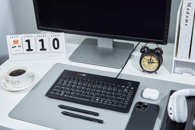 MCSaite Wired Trackball Tastatur mit Tastatur und Roll Maus Combo - 11.8x7.5x1.4 Zoll nach - für PC Laptop Notebook Desktop - QWERTZ Deutsch