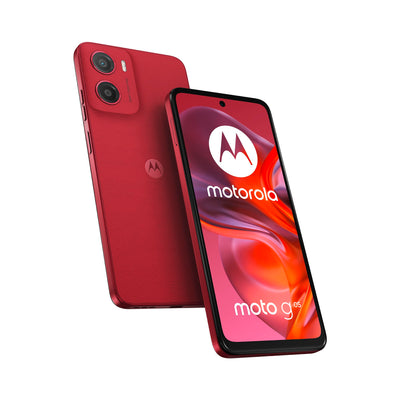 Motorola Moto g05 Smartphone (6,67"-FHD+-Display, 50-MP-Kamera, 4 GB / 64 GB, 5200 mAh, Android 15) Plum Red, inkl. Schutzcover [Exklusiv bei Amazon]