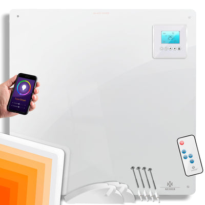 KESSER® Infrarotheizung mit Fernbedienung ✓ LCD-Display Digital ✓ Timer ✓ Wandheizung ✓ Infrarot ✓ Heizung ✓ Heizkörper | Heizpaneel | Inkl.Standfüßen NEU | 550 Watt