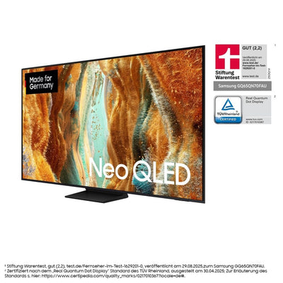 Samsung Neo QLED 4K QN70F 65 Zoll (163 cm) Mini LED Fernseher, NQ4 AI Gen2 Prozessor, Quantum Matrix Technology Slim, Motion Xcelerator 144Hz, AirSlim Design, Samsung Vision AI Smart TV