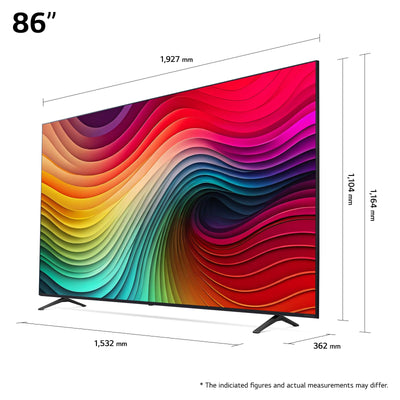 LG 86NANO81T6A TV 86" (218 cm) NanoCell Fernseher (α8 4K AI-Prozessor, HDR10, bis zu 120Hz) [Modelljahr 2024]