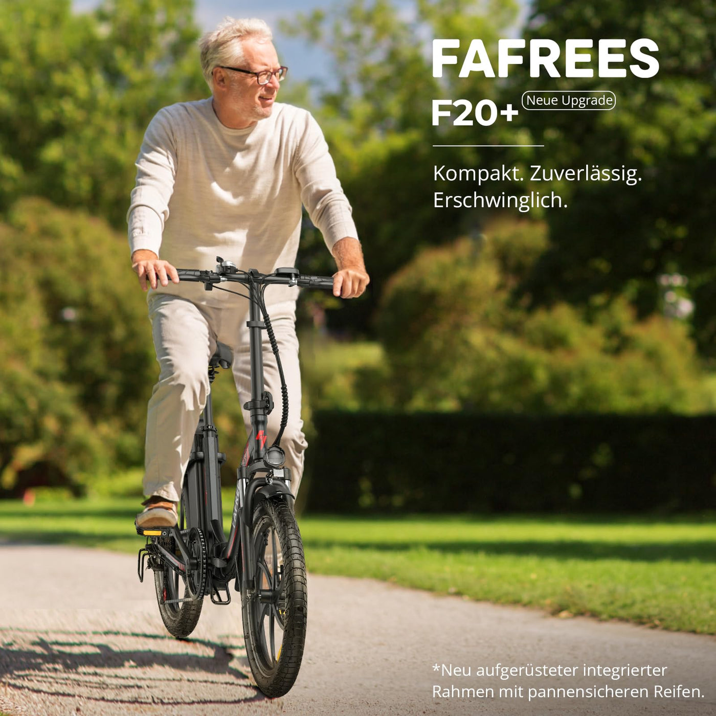 Fafrees F20+ 20 Zoll Faltrad E-Bike Fatbike (2025) - 36V 20AH Akku, 250W Motor, 140kg Traglast, 25km/h, E-MTB 20° - Unisex Elektrofahrrad für Damen & Herren (Fahrradabdeckhaube, grau)