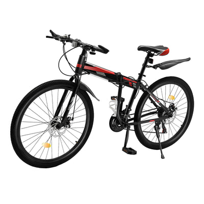 Owneed 26 Zoll Mountainbike, 21 Gänge Mountainbike, MTB, Hochfester Stahlrahmen Fahrrad, Erwachsene Falten für Erwachsene Männer Frauen, Erwachsene Damen Damen Fahrrad Herrenfahrrad