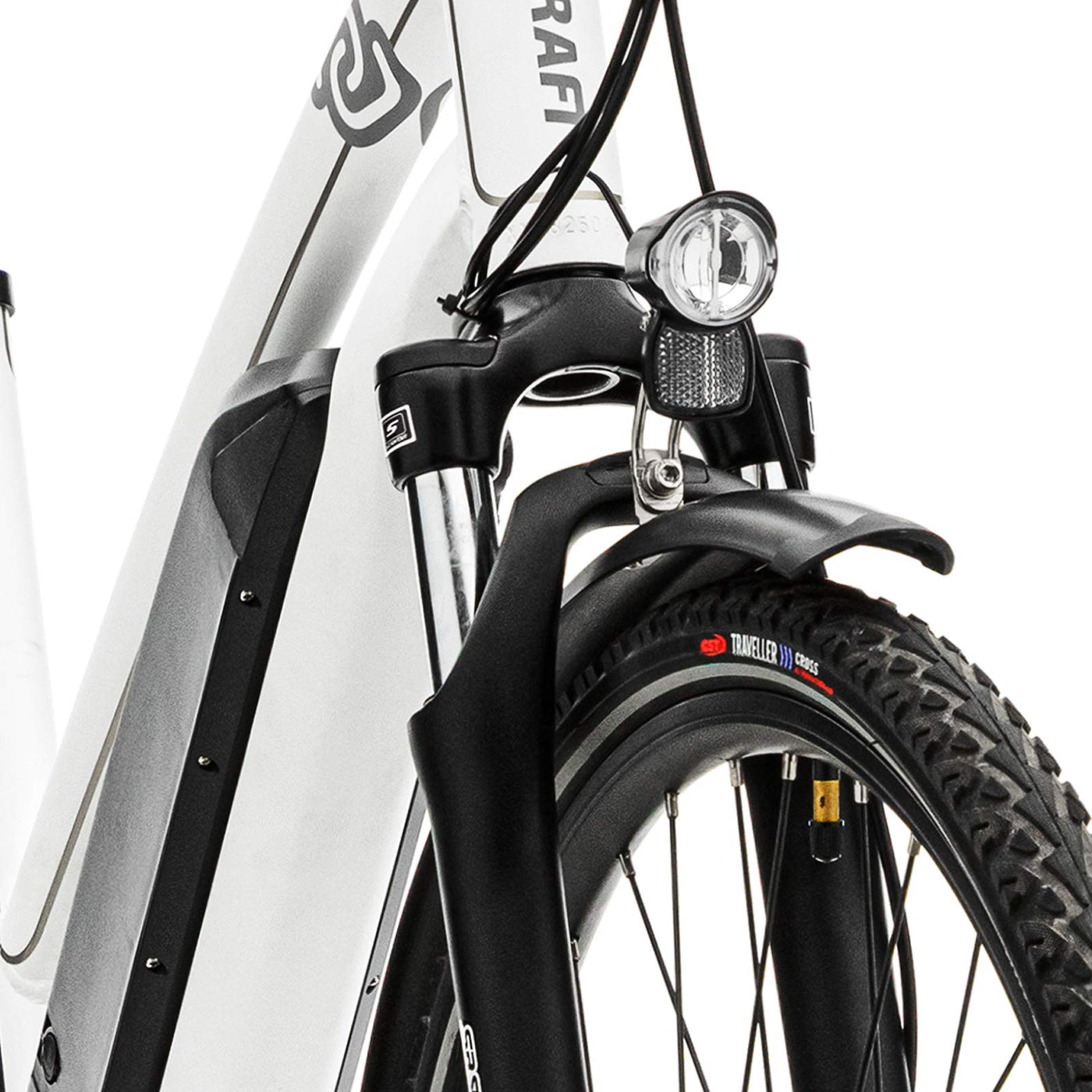 VecoCraft Elektrofahrrad E Bike Athena, Trekking Pedelec für Damen Herren, 28 Zoll Urban Citybike, mit 36V 250W 13Ah Akku 25km/h 100km, Shimano 8-Gang Electric Bike, Weiss