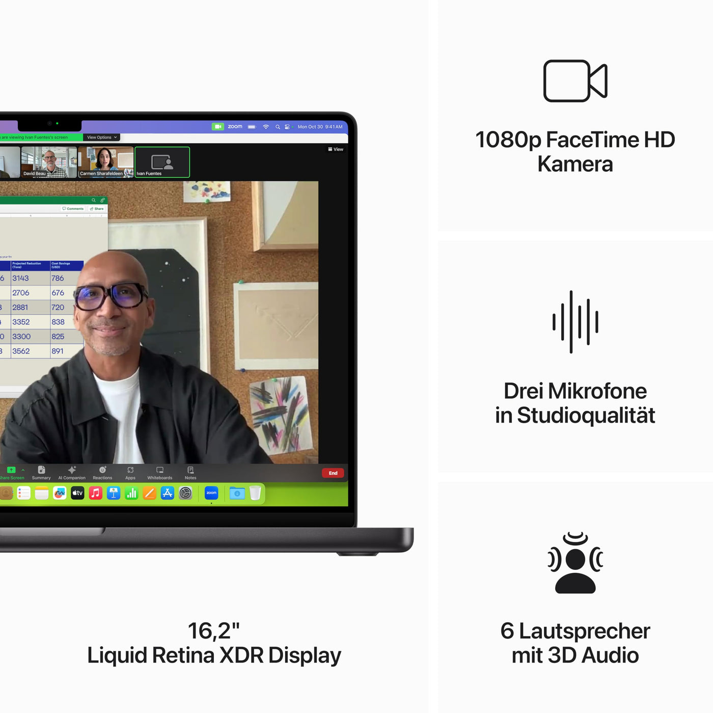 Apple 2023 MacBook Pro Laptop M3 Pro Chip mit 12‑Core CPU, 18‑Core GPU: 16,2" Liquid Retina XDR Display, 18 GB gemeinsamer Arbeitsspeicher, 512 GB SSD Speicher. Funktioniert mit iPhone, Space Schwarz