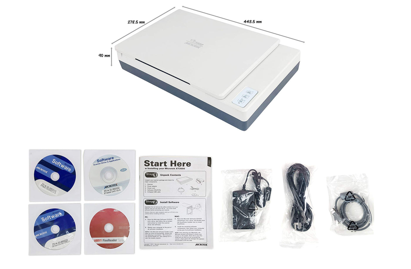 MICROTEK XT-3500 Dokumenten-Scanner (A4, 1200x2400 DPI, USB 2.0)