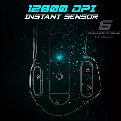 SPIRIT OF GAMER | Gaming Maus PC mit 12800 DPI | RGB Maus mit 8 Programmierbaren Tasten darunter 1 Rapid Fire | 13 Hintergrundbeleuchtungseffekte | Ergonomische Gaming Mouse mit Daumenauflage