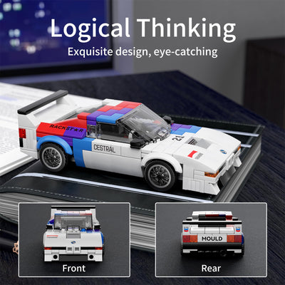 Mould King 27062 Technik Speed Champion Auto Bausteine M1 Rennwagen Klemmbausteine Sportwagen Bauspielzeug mit Acryl Vitrine Modellautos zum Sammeln (363 Teile)