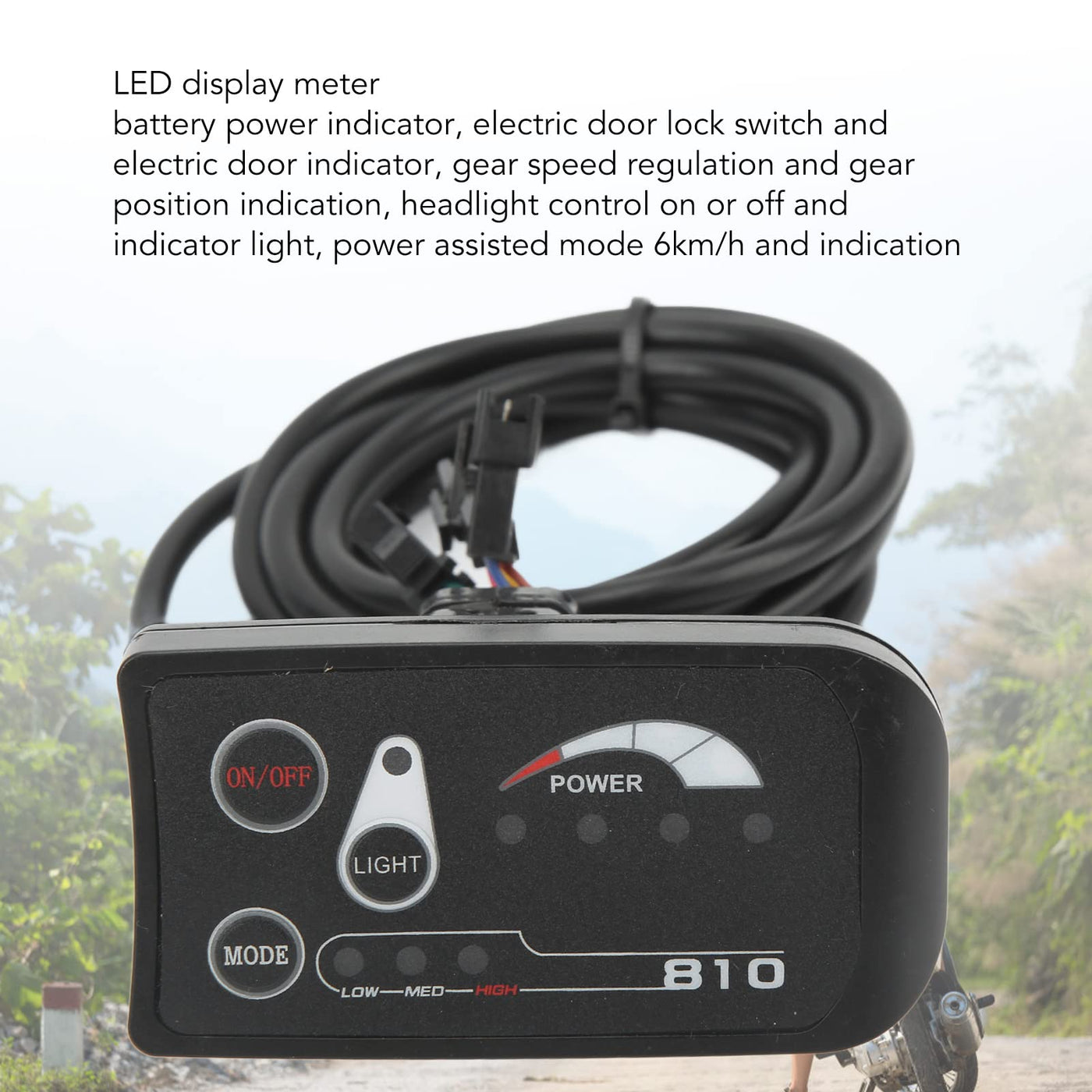 Elektrofahrrad-Controller-Kit, 36V 250W 350W Elektrofahrrad-Brushless-Motor-Controller mit 810LED-Panel Elektrische Fahrräder