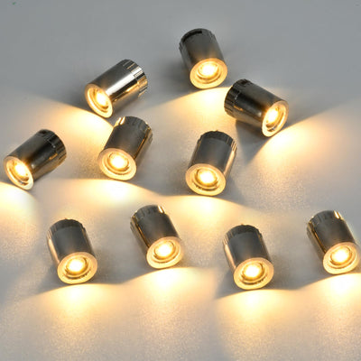 10 pcs Mini LED Licht, Micro LED Licht, LED Licht Mini mit Batterie, Mini LED Licht zum Kleben, Geeignet zum Dekorieren von Puppenhäusern, DIY-Kunsthandwerk (Warmweißes Licht)
